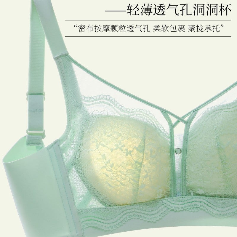 Paper Cup Hole Cup Big Breasts Slimming Underwear No Rims Push-Up Anti-Sagging Breast Reduction Comfortable Adjustable Bra - Image 4